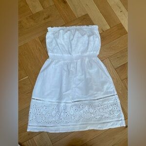Elegant White Eyelet Women Dress